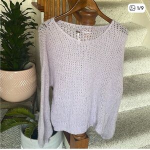 Free People Rare Lavender Alpaca Pull Over Sweater